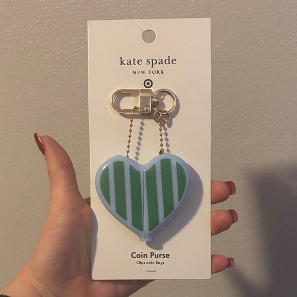 kate spade Accessories - Kate Spade Green and blue Heart Coin Purse